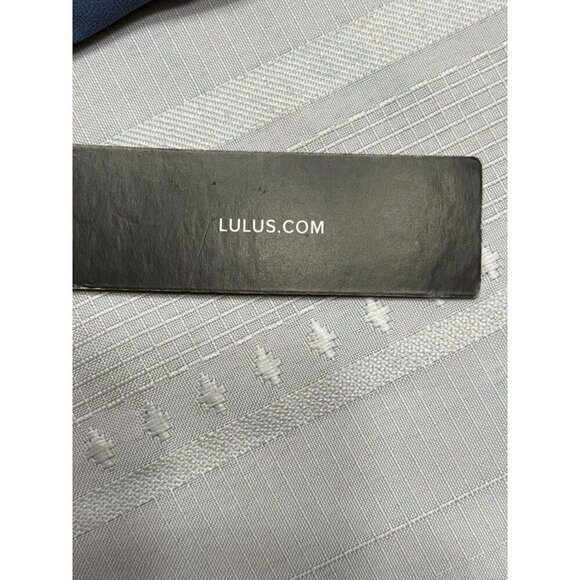 Lulus Dusty Blue Pleated Maxi Dress With Crisscross Back V-Neck New Women's S - Picture 9 of 12